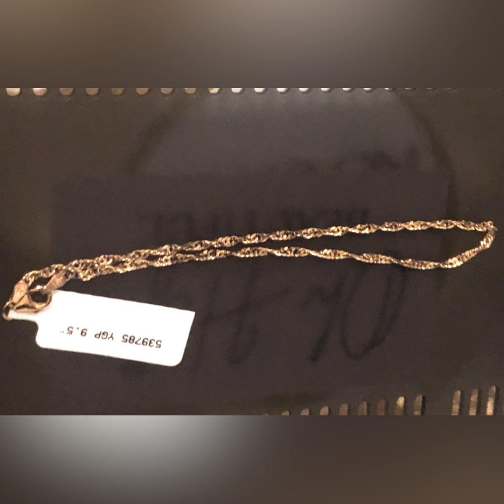 Sterling Silver gold plated  ankle  Bracelet NWT